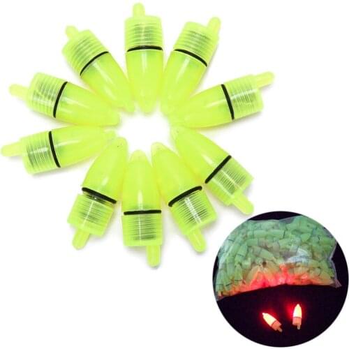 10Pcs Wholesale Fishing Tools Fishing Rod Tip LED Light Fishing Bells Alarm Clip Night Bite Ring Fish Bait Alarm