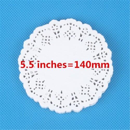 100pcs 5.5 inches=140mm White Lace Paper Doilies Doyleys Vintage Coasters Placemat Craft Wedding Christmas Table Decoration