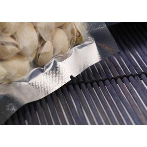 15*22cm Open Top Heat Seal Silvery Aluminum Foil Clear Retail Plastic Packing Packaging Bag Nuts Tea Food Storage Vacuum Pouches