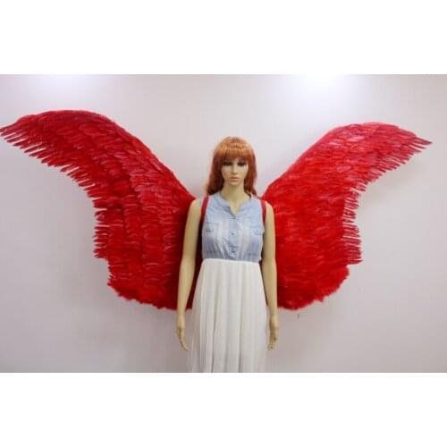 2017 Red new style angel wings props catwalk show props festival Angel Feather wings Window props underwear catwalk