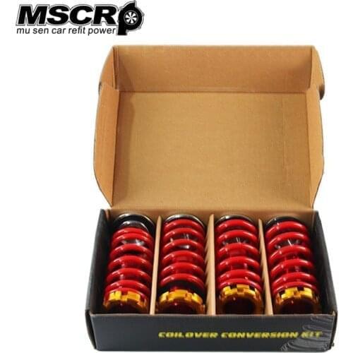 4pcs/set Forged Aluminum Coilover Kits for Honda Civic 88-00 Red available Coilover Suspension / Coilover Springs color red