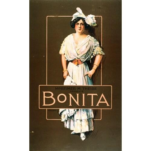 400X300MM Bonita-The-Otis-Lithograph-Co-1910 jumbo fridge magnet SFM-0185 Bigger is Better Jumbo Magnets