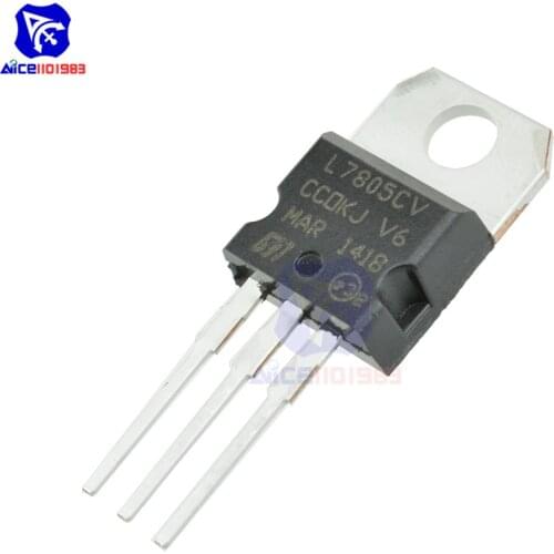 50PCS/Lot IC Chips Transistor L7805CV Three Terminal Regulator TO-220 Transistors IC Chips LM7805 IC Voltage Regulator