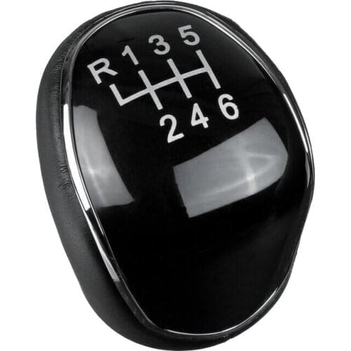 6 Speed Car PU Leather Gear Shift Knob Shift Lever for Ford Mondeo IV S-MAX C-MAX Transit Focus MK3 MK4 Kuga