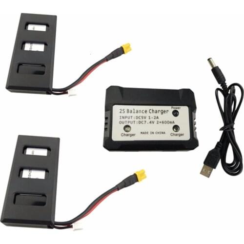 Original For MJX Bugs 6 B8 7.4V 1300mAh 25C Battery + Charger for MJX B6 RC Quadcopter Spare Parts RC Drone lipo Battery