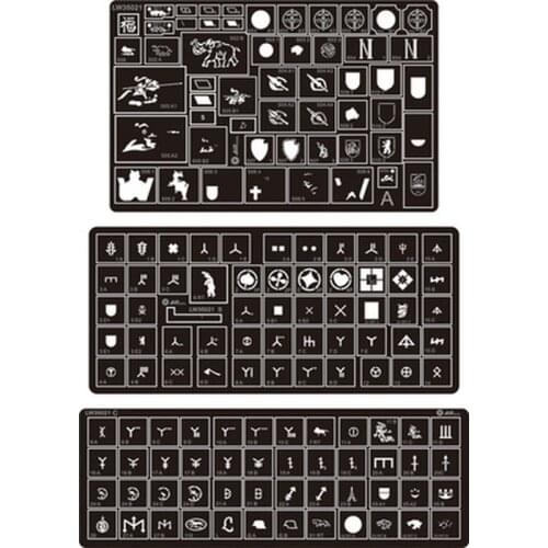 AM-WORKS LW35021 1/35 WWII German Wehrmacht Panzer Units & Heavy Battalions - Stencil Mask