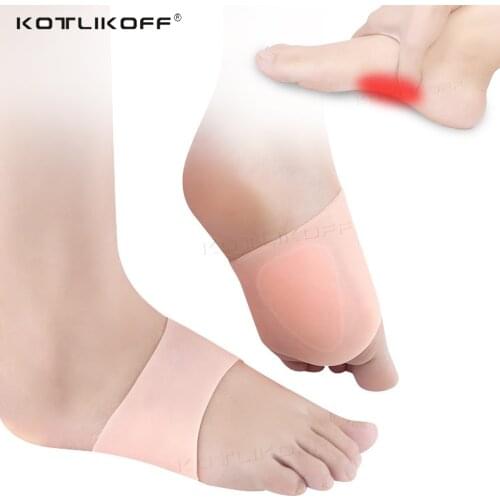 Silicone Gel High Arch Support Massage Bandage Orthopedic insole Correction Flat Feet Relief foot Fasciitis Plantilla Feet Care