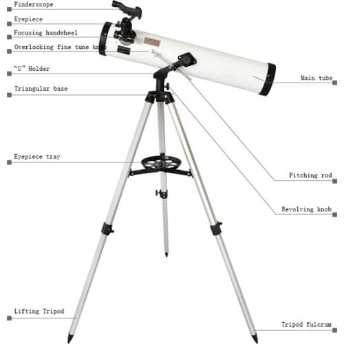 F76700 Binocular 350 Times Zooming Reflective Astronomical Telescope For Space Celestial Heavenly Body Observation