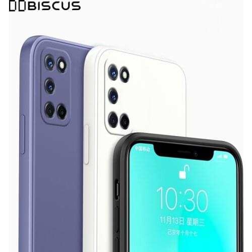 Liquid Silicone Matte Square Case For OPPO A5 A9 2020 A52 A72 A15 A53 A73 5G A54 A74 Realme C3 C11 C15 5 6 7 Pro 6i 6s 7i XT X2