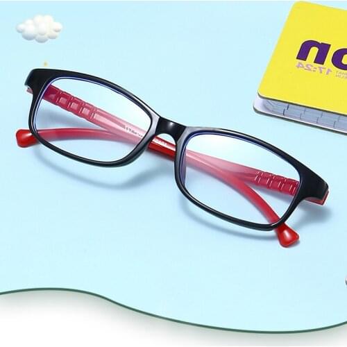 Child Square Frame Girls Boys Anti-Blue Glasses Transparent Lens UV400 Eye Protection Children Kids Comeputer-Gaming Eyewear
