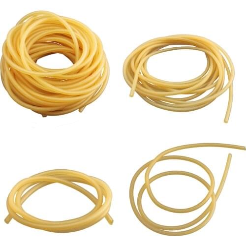 ELOS-Natural Latex Rubber Band Tube Elastic 2x5mm Yellow