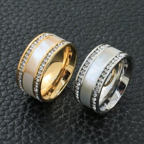 Stainless Steel Ring Jewelry 2 Color Wholesale For Women Fashion Gift Newest Joyas De Acero Inoxidable Para Mujer RBJZANBI