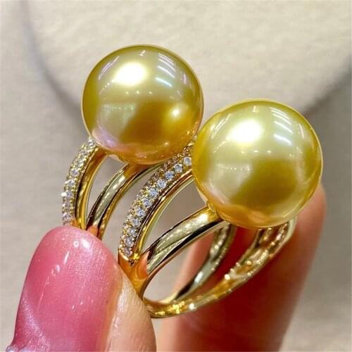 Pearl Ring Settings, Fashionable Ring Findings, Adjustable Size 925 Silver Ring Jewelry DIY making No Pearl