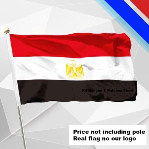 Egypt Flag Flying Flag #4 144x96(3x5FT) #1 288x192 #2 240x160 #3 192x128 #5 96x64 #6 60x40 #7 30x20 KS-0009-C