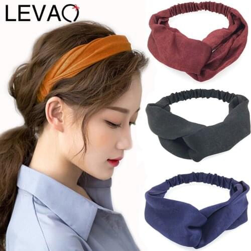 LEVAO Solid Satin Headband Turban Hairband Female Bezel For Women Lady Hair Accessories Headwear Elegant Headdress Fashion New