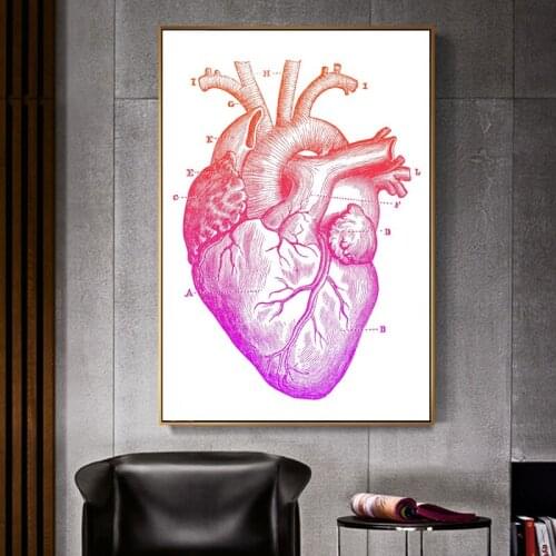 Medical Education Canvas Painting Organ Anatomy Poster Wall Art Modular Pictures for Interior Home Doctor Office Decor