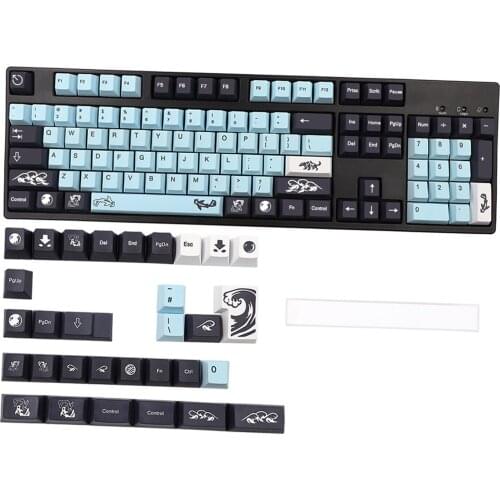 MIZU2 Theme Dye Sublimation PBT Keycaps Personality DIY Set for Most Gaming Mechanical Keyboards