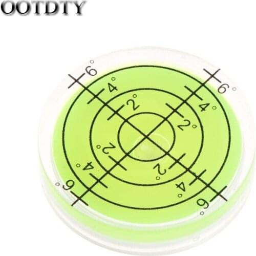 OOTDTY 32x7mm Bulls-eye Bubble Degree Marked Surface Spirit Level For Camera Circular dorp shipping