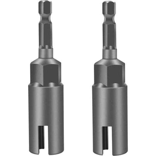2 Pack Deep Power Wing Nut Driver, Slot Wing Nuts Drill Bit Socket, Wrenches Tools Set For Panel Nuts Screws Eye C Hook Bolt, 1