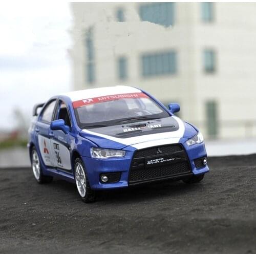 Hot 1:32 alloy pull back LANCER EVOLUTION sports car model,simulation sound and light 4 doors,wholesale