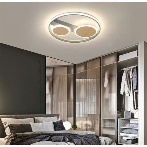 Simple Creative Luster Gray LED Ceiling Lamp for Bedroom Study Room Restaurant Kitchen Bathroom Office Corridor Indoor Lighting