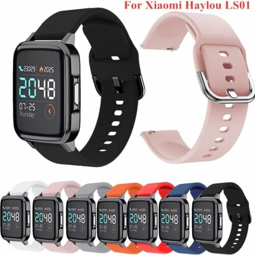 Silicone Strap For Xiaomi Haylou LS01 Smart Watch Band Replacement Wristband Straps Sport Bands for Haylou LS01 Correa