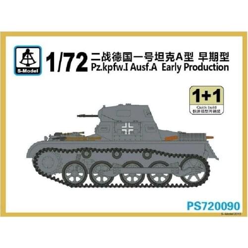 S-model 1/72 PS720090 Pz.Kpfw.I Ausf.A Early Production (1+1)
