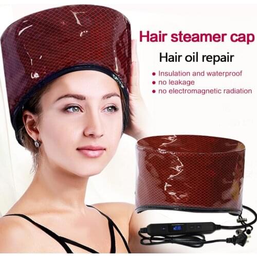 Thermal heating cap steamer for hair salon sap heated bonnet chauffant led temperature machine beauty care equipment eu us plug