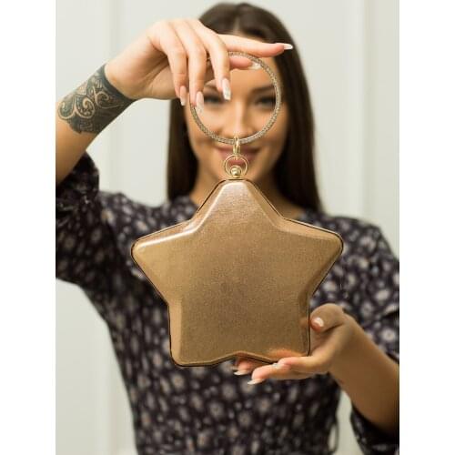 Top Quality Modern Fashion Trendy Special Design Star Shaped Womens Evening Bag Женская Cумка Bolsa Feminina