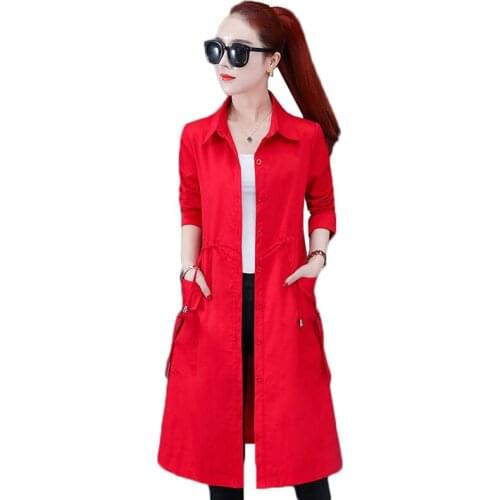 Women Windbreaker 2020 Spring Autumn Causal Loose Hooded Female Trench Coat Korean Slim Long Zipper Basic Ladies Outerwear Y01