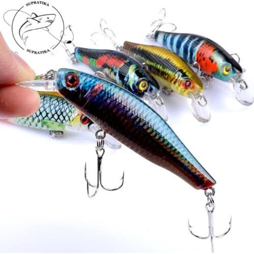 1Pcs 8.5cm/8.7g Fishing Minnow Lures Hard Bait Pesca Color Painting Fishing Lure Wobblers Tackle Isca Artificial Quality Hooks