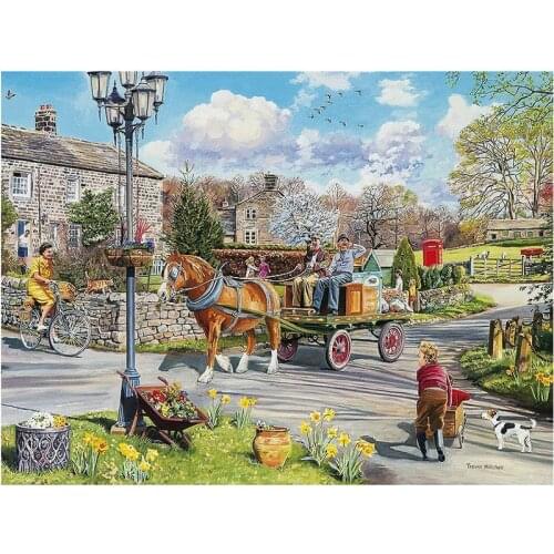 5D DIY Diamond Painting landscape farm Full square diamond Embroidery picture resin drill Mosaic paste art painting Decor GH511