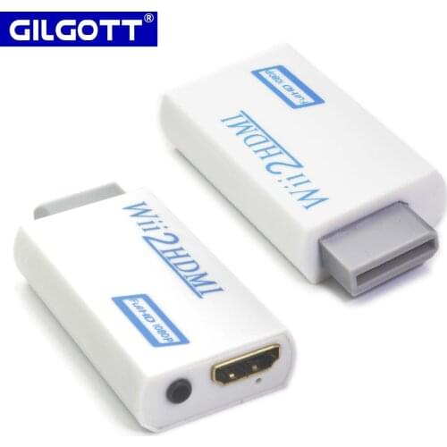 Full HD 1080P Wii to HDMI Converter Adapter Wii2HDMI Converter 3.5mm Audio for PC HDTV Monitor Display