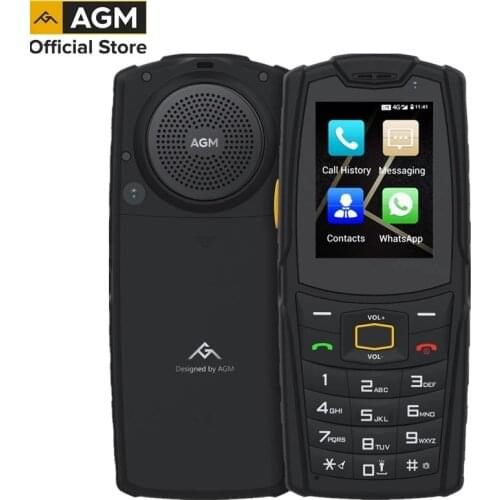 AGM M7 4G Waterproof Rugged Keypad Feature Phone 1GB 8GB 2500mAh Touch Screen Feature Phone Louder Sound Cellphone