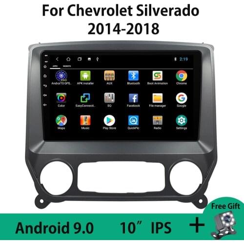 Android 9.0 Wifi Car Radio Multimedia Stereo Player GPS Navigation For Chevrolet Silverado 3 GMTK2 2014 2015 2016 2017 2018 USB