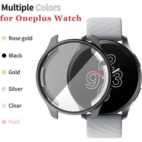 Newest For Oneplus Watch Smart Watches Cover TPU Full Shell Oneplus Watch Protector Smart Watch Accessories Screen Cover Case
