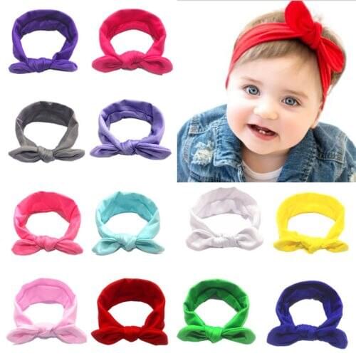 Baby Girls Hairband Bow Soft Head Elastic Band Headband Flower Hair Accessories Headwear Cute Head Wrap