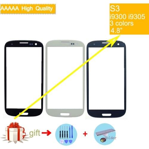 For Samsung Galaxy S III S3 GT-I9300 I9300 i747 i9305 Touch Screen Front Glass Panel TouchScreen Outer Glass Lens NO LCD