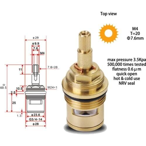 60.4mm 4212 G3/4 brass faucet tap parts valve part water tap valve home hardware water tap part at good price and fast delivery