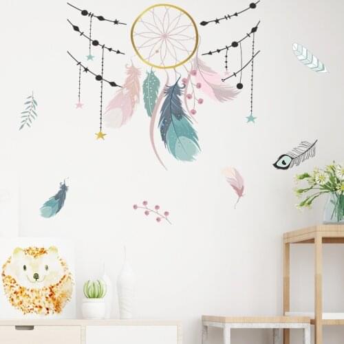 Colorful Dream Catcher 3D Wall Stickers Boy Girl Teenager Room Decor Aesthetic DIY Vinyl Wallstickers Mural Home Decoration Art