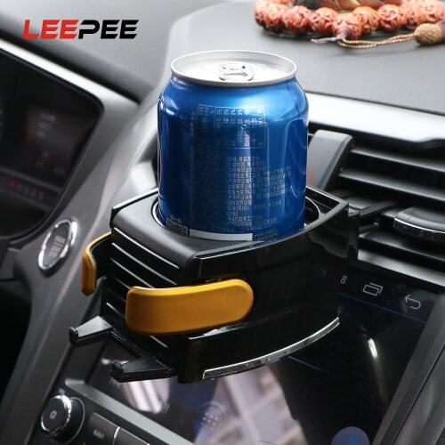 LEEPEE Car Cup Drink Holder Air Vent Outlet Water Bottle 2 in 1 Adjustable Phone Stand Bracket Car Styling Auto Supplies