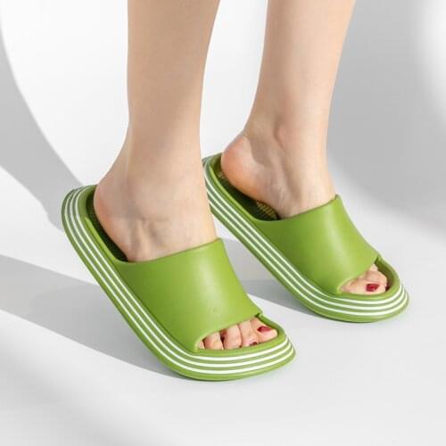 Bathroom Slippers Women EVA Massage Non-slip Slides Men 2021New Style Soft Elevated Drainage Shoes Pool Slipper House Slippers