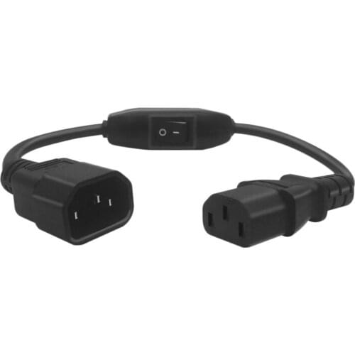 Power Extension Cord, Iec320 C13-C14 Power Extension Cord Independent Control Switch for Computer Host, Monitor(0.)