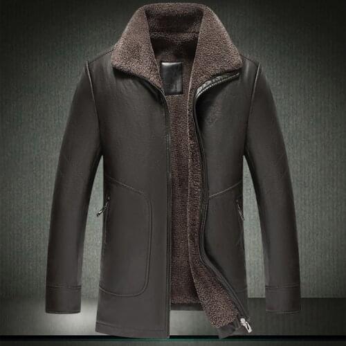 Men Leather 2020 8XL Cold Winter Male Parkas Cotton Wadded Jacket Thick Warm Waterproof Coat Oversize XL-6XL 7XL A1816