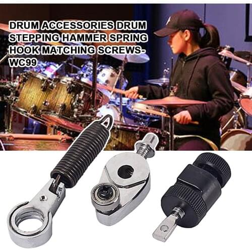 WC99 Drum Set Pedal Stepping Hammer Spring Hook Matching Screw Parts Accessories Drum Set Pedal Stepping Hammer Spring Hook Matc