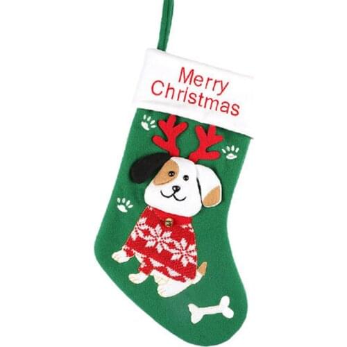 New Cartoon Dog Cat Stocking Candy Bag Christmas Decorations Christmas Decorative Socks for Home Office