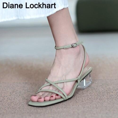 New Fashion Women Sandals Low Heel Lace Up sandal Back Strap Summer Shoes Gladiator Casual Sandal Narrow Band zapatos mujer Shoe