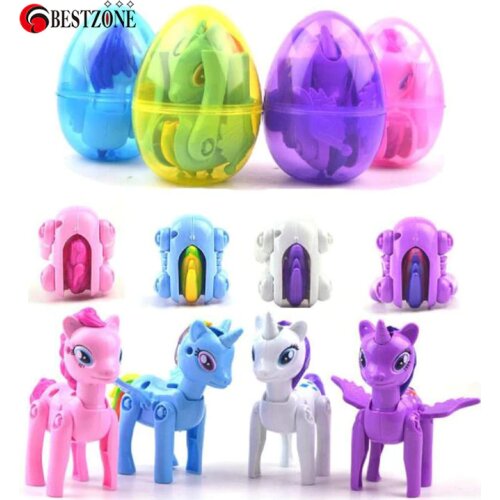 4Pcs Deformation Easter Eggs With Toys Inside For Kids Boys Girls Toddlers Easter Basket Capsules Toy Gifts Surprise Ball