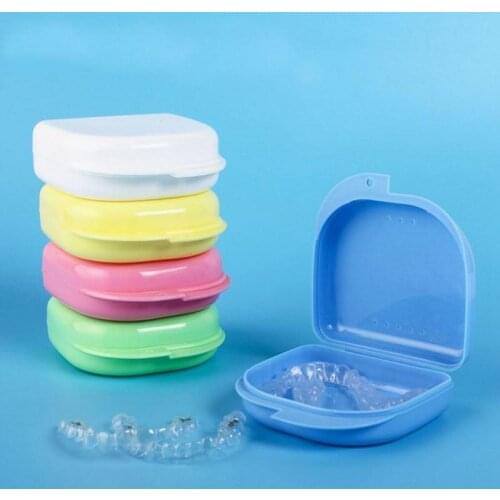 Denture Bath Box Organizer False Teeth Appliance Container Dentures Storage Case Dentures Cleaner Denture Storage Box Case