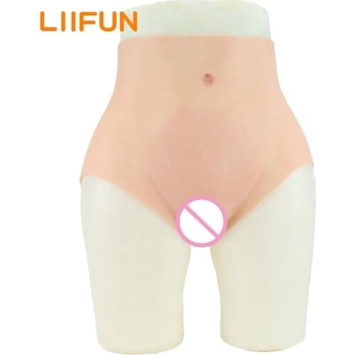 Liifun Silicone Vagina Panties Enhancer Hip Up Fake Underwear for Shemale Crossdresser Transgender Drag Queen Male to Female